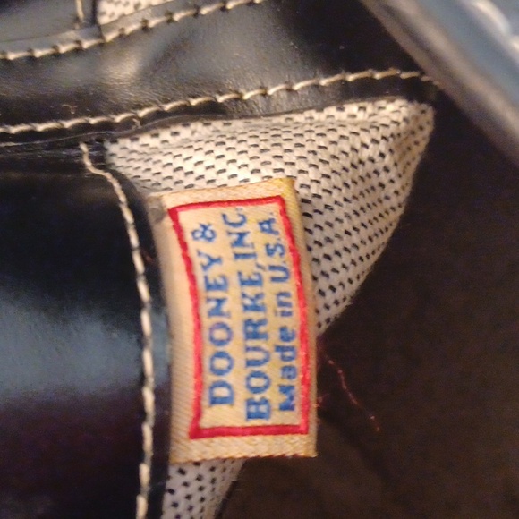 Dooney & Bourke Black Logo Canvas & Leather Shoulder Bag - Picture 10 of 16